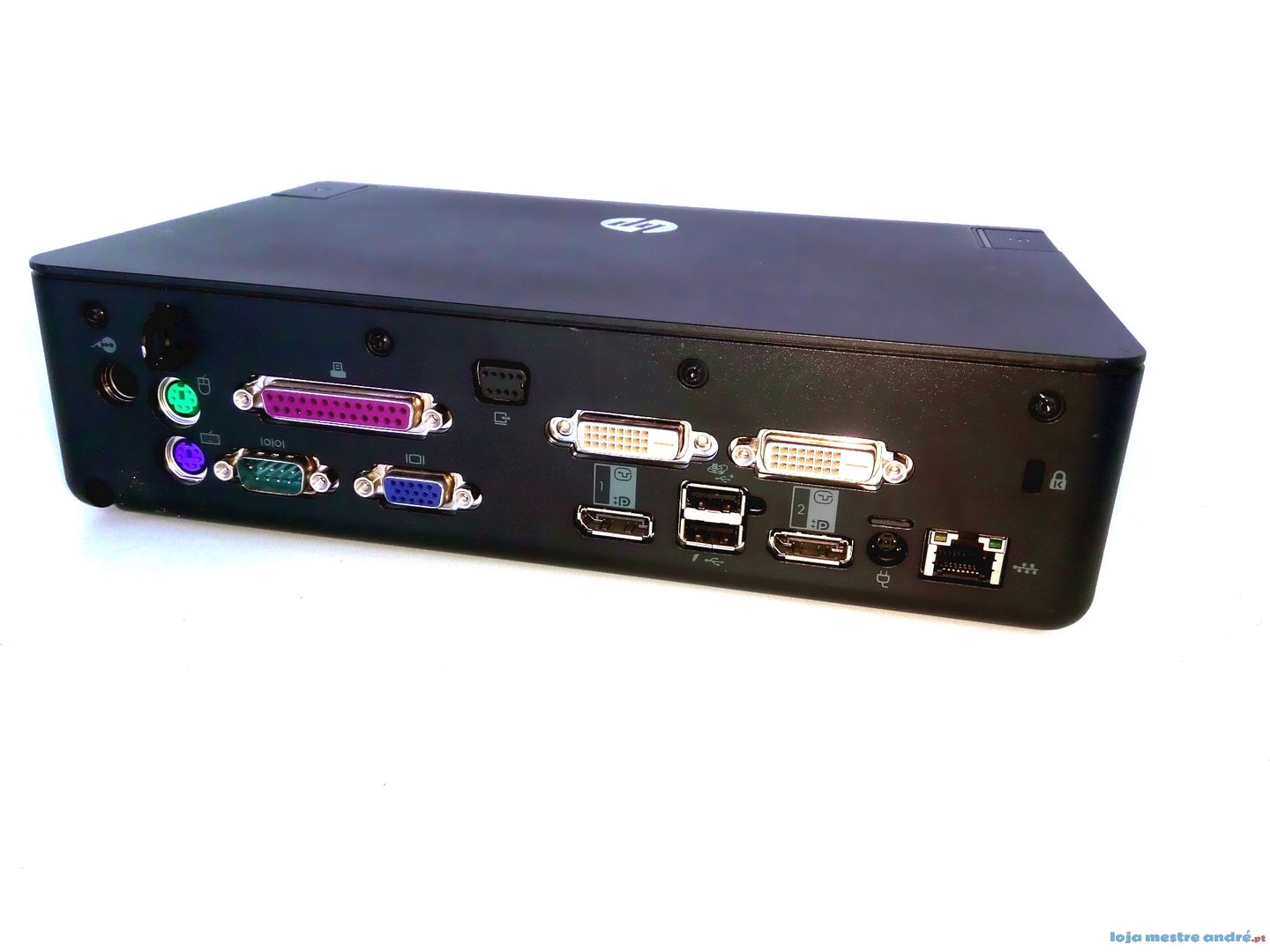 Docking station HP Advanced DS Estação de encaixe HP preta com várias portas