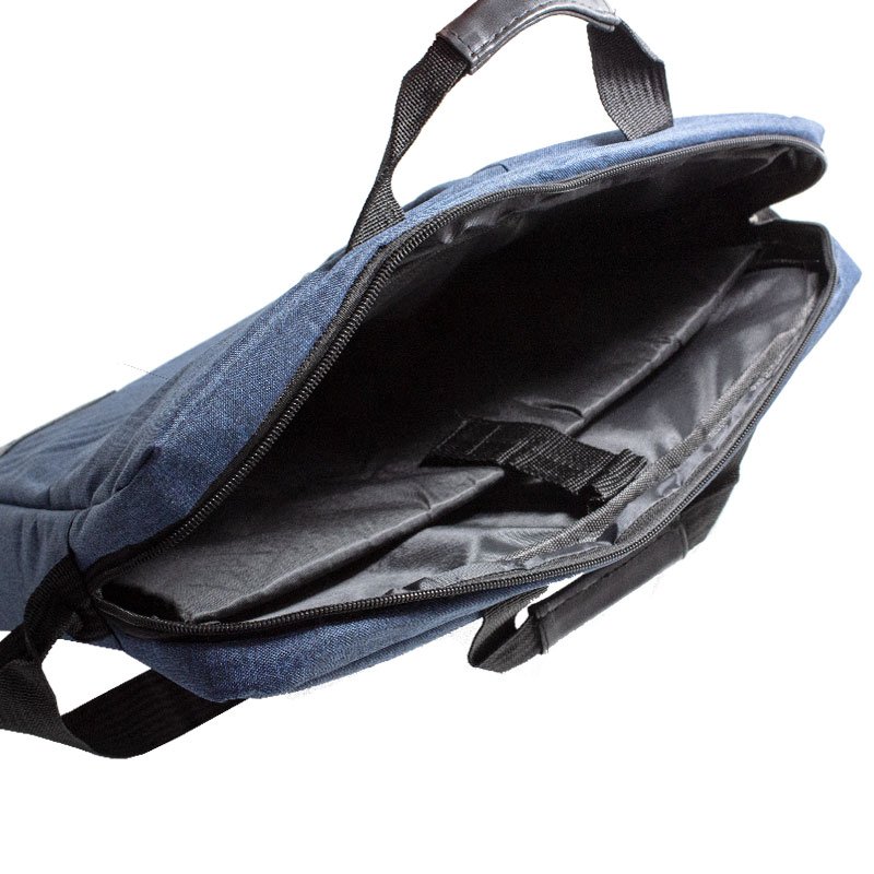 Mala de transporte Minneapolis C/Fita 15-16 Polegadas Varias Cores Mala azul escura para portátil aberta com alça de transporte