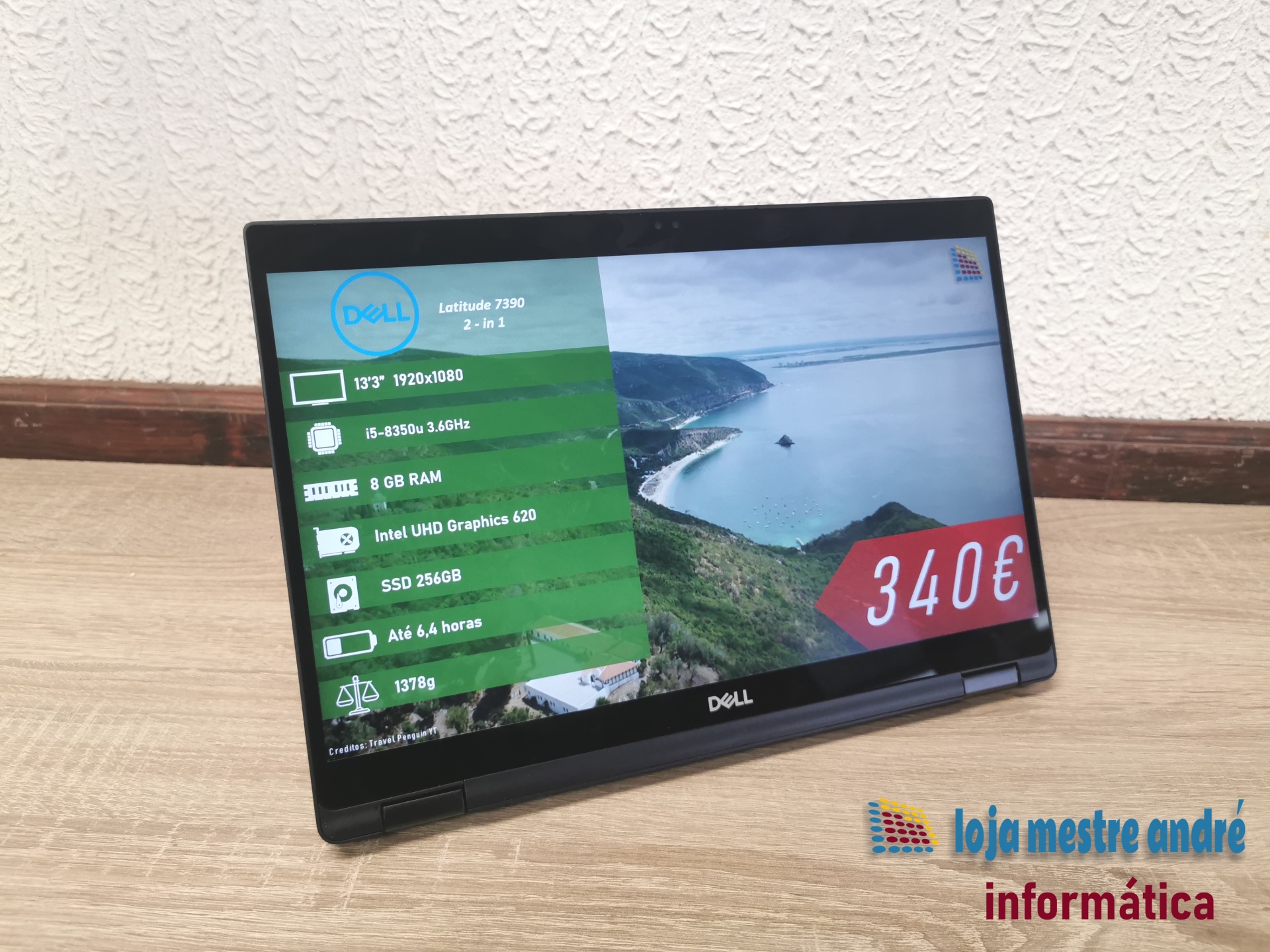 DELL Latitude 7390 2-in-1 Portátil Dell Latitude 7390 2-in-1 com especificações técnicas e preço no ecrã