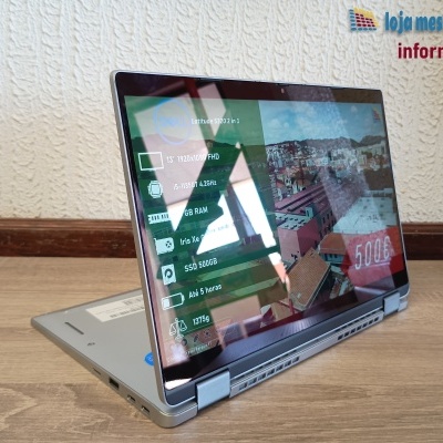 Computador portátil Dell Latitude 5320 2 em 1 com especificações técnicas e preço no ecrã.