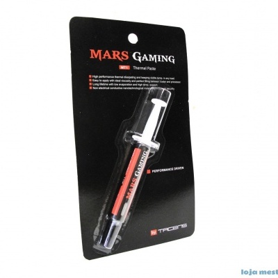 Pasta térmica MARS GAMING para computadores em embalagem blister preta