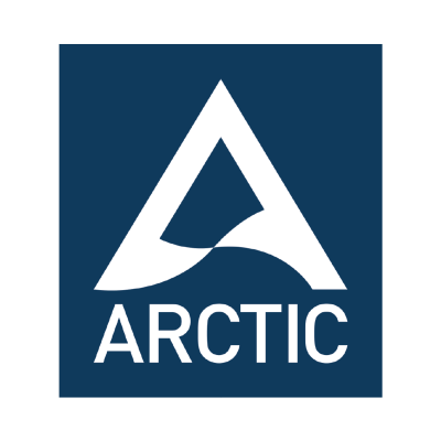 Logótipo ARCTIC branco sobre fundo azul escuro