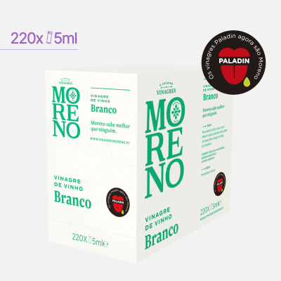 Vinagre de Vinho Branco em Saquetas 220x5ml