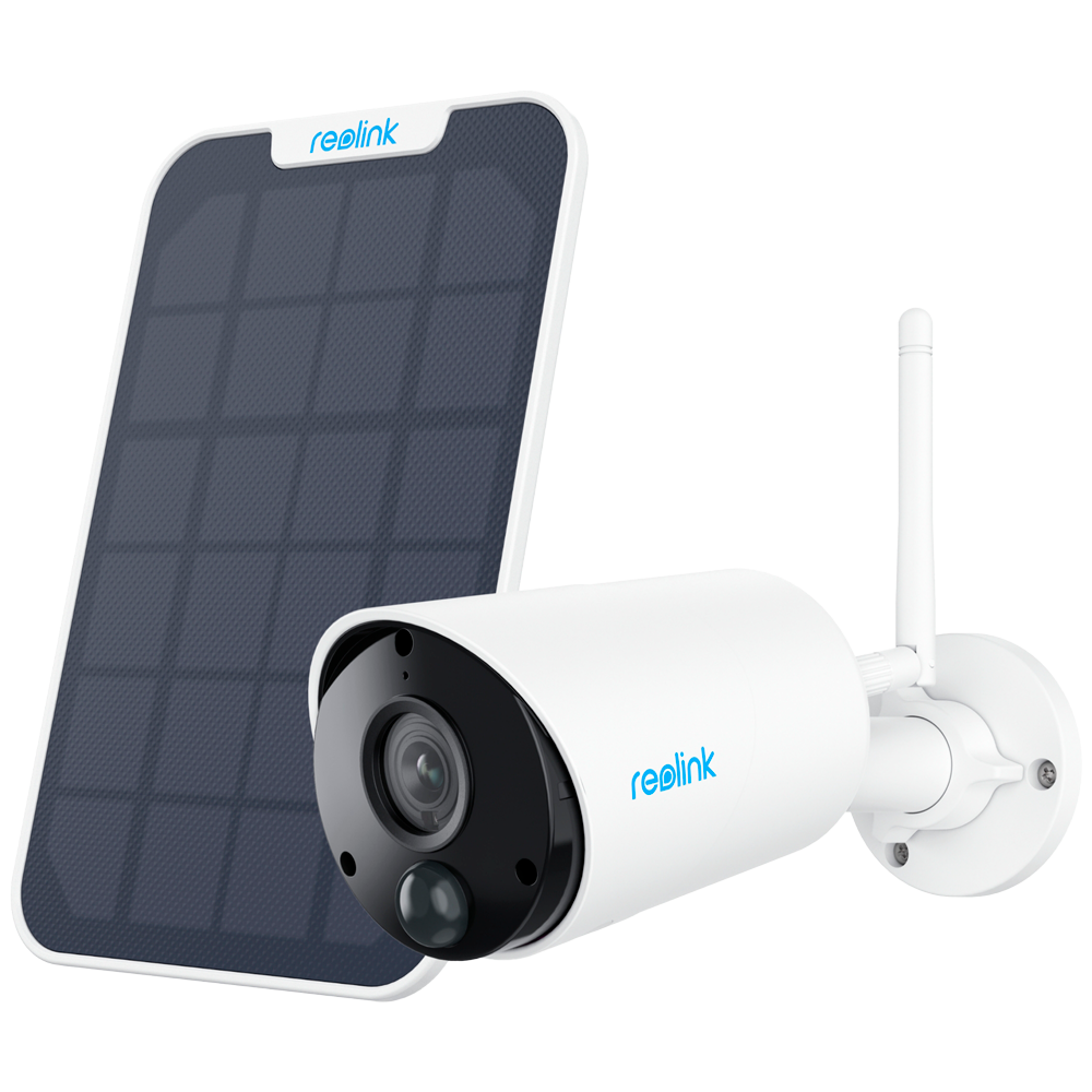Reolink Argus Eco B320 Kit Solar - Câmara WiFi 3MP Bateria Câmara de segurança branca Reolink com painel solar
