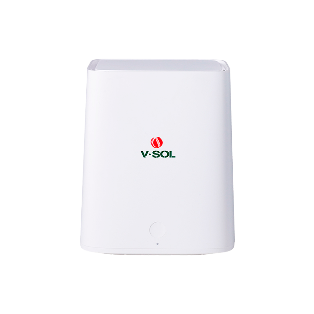 Router Wi-Fi 6 AX3000 VSOL HG5033-AX30-3G Gigabit Dual Band Dispositivo branco com logo V·SOL