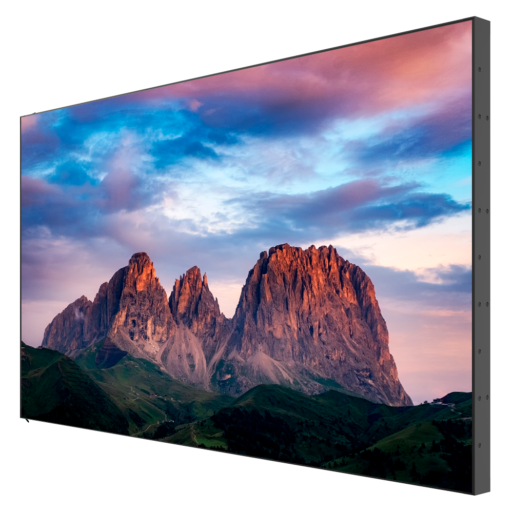 Monitor Videowall 55" Hikvision DS-D2055UL-1B FHD 500nit 24/7 Ecrã plano com imagem de montanhas ao pôr do sol