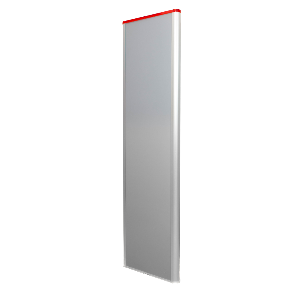 Antena Antirroubo Safire EASGATE103-ADS-AM-M Acusto Magnética AM 58 kHz Painel metálico prateado com borda vermelha