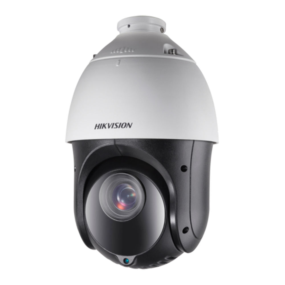 Câmara Dome PTZ Hikvision 4MP HDTVI/AHD/CVI/CVBS, Zoom 25x, IR 100m Câmara de segurança dome PTZ HIKVISION preta e branca
