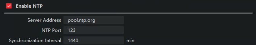 Configura&ccedil;&atilde;o NTP Hikvision