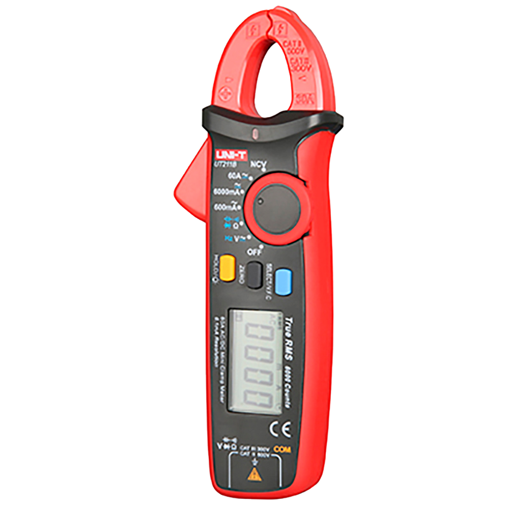 Alicate Amperimétrico Mini UNI-T UT211B - Medição AC/DC até 60A Alicate medidor de corrente digital UNI-T UT210D vermelho e preto