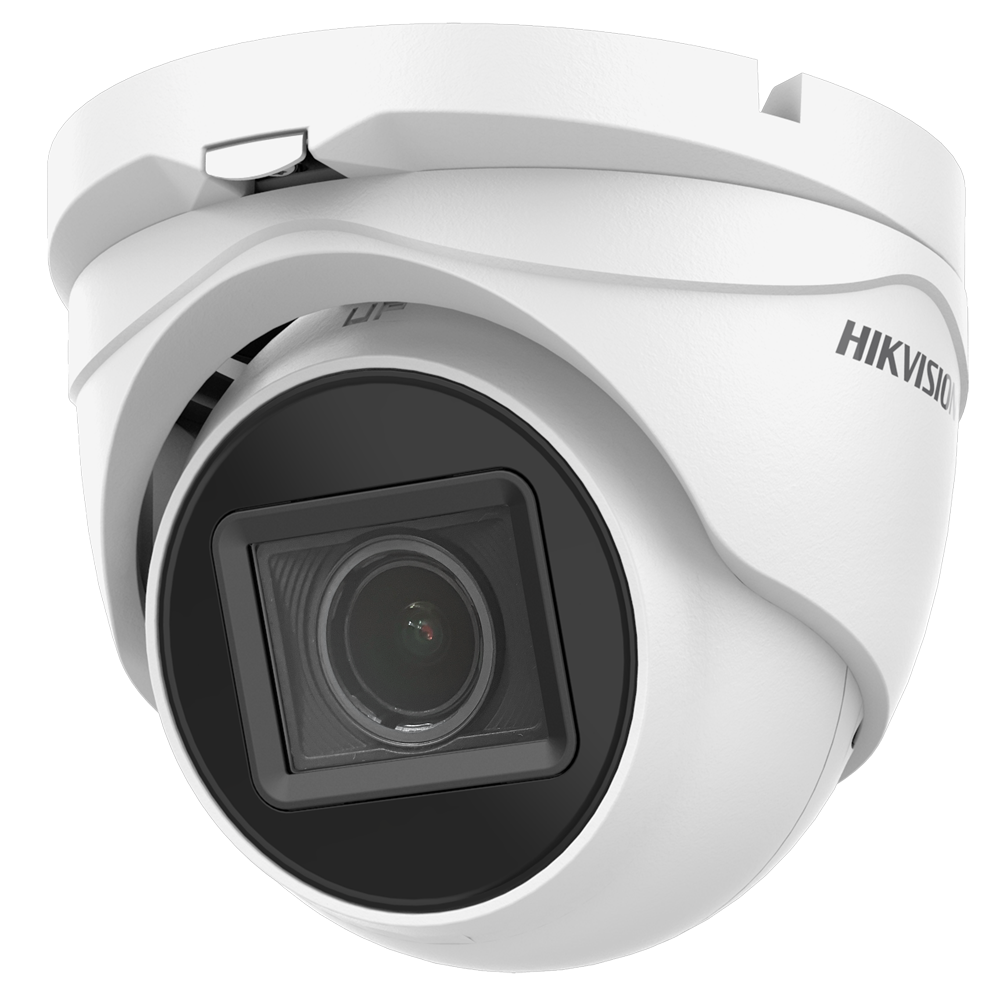 Câmara Dome Hikvision 5MP 4 em 1 Lente Varifocal Motorizada 2.7-13.5mm Câmara de segurança branca da marca HIKVISION com lente circular