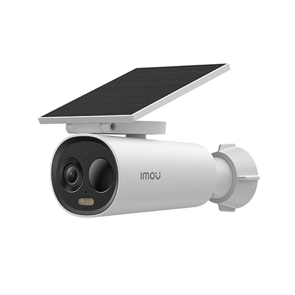 Câmara IP Bateria/Solar Imou Cell 3C AIO 3MP WiFi Câmara de segurança branca com painel solar preto