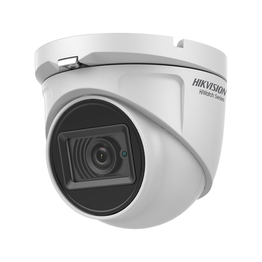 Câmara Dome Hikvision 2MP 4 em 1 Lente 2.8mm HWT-T120-MS Câmara de vigilância branca HIKVISION HiWatch Series