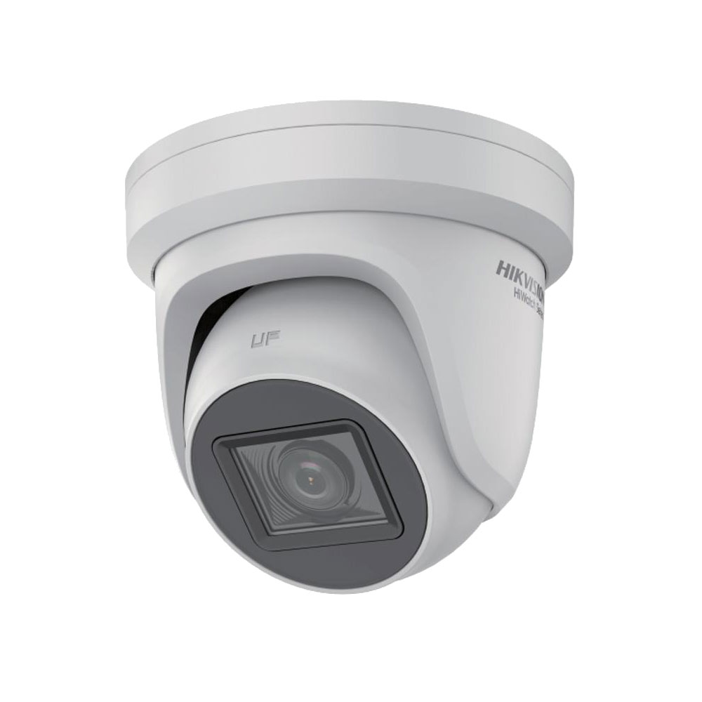 Câmara Dome Hikvision 2MP 4 em 1 com Lente Zoom Óptico Câmara de segurança branca com lente quadrada preta da HIKVISION