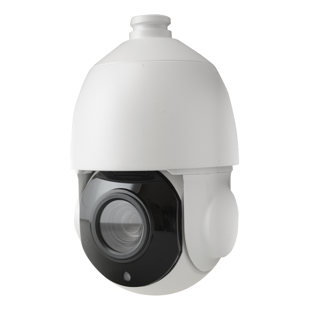Câmara Domo PTZ HDTVI 1080P com Zoom 20X e IR 120m Câmara de vigilância dome branca com lente preta