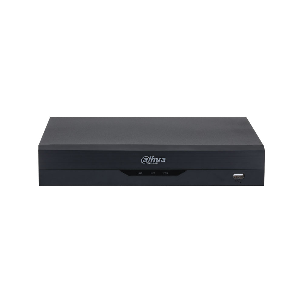 Gravador XVR Dahua 5 em 1 (HDCVI/TVI/AHD/IP) de 8 Canais, 1080P Gravador digital de vídeo preto Dahua Technology com LED e porta USB frontal