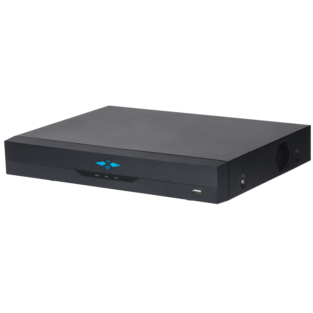 X-Security XVR 16 Canais 4K Híbrido Coaxial+IP Aparelho eletrónico preto com logótipo azul e porta USB