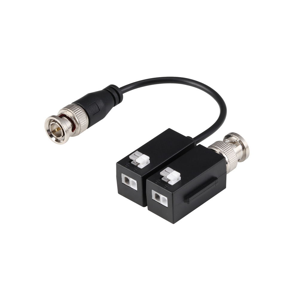 Balun de Vídeo Passivo Dahua PFM800B-4K | Transceptor de 1 Canal HDCVI/HDTVI até 4K Adaptador de cabo com conector BNC metálico e caixas pretas