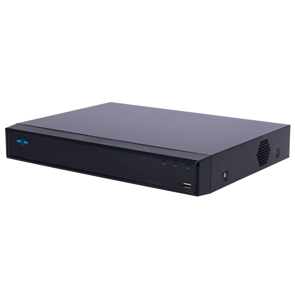 XVR X-Security 16 Canais Coaxial+IP H.265+ | Reconhecimento Facial Dispositivo electrónico preto rectangular com porta USB e LED