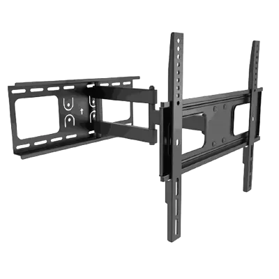 Suporte para TV de parede preto em metal com braços articulados