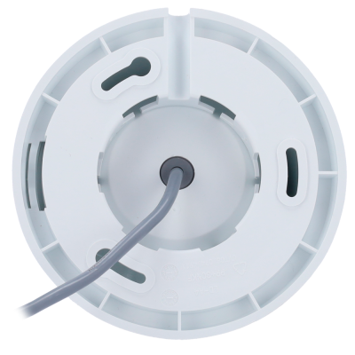 Base branca de plástico com cabo cinza no centro