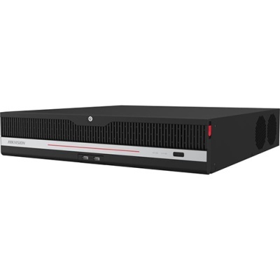 Gravador de vídeo digital preto HIKVISION com grelha frontal e botões