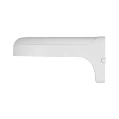 Suporte branco de plástico para prateleira com design simples