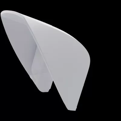 Clipe organizador de cabos branco de plástico em forma de V