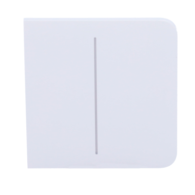 Leitor biométrico branco com risco cinzento vertical