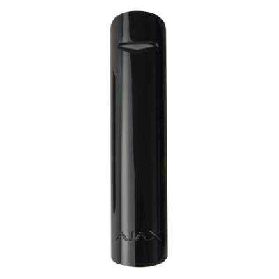 Dispositivo cilíndrico preto com texto AJAX