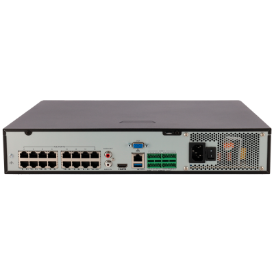 Dispositivo eletrónico com várias portas de rede e conector de alimentação