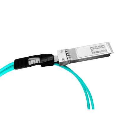 Conector óptico SFP com cabo de fibra ótica azul
