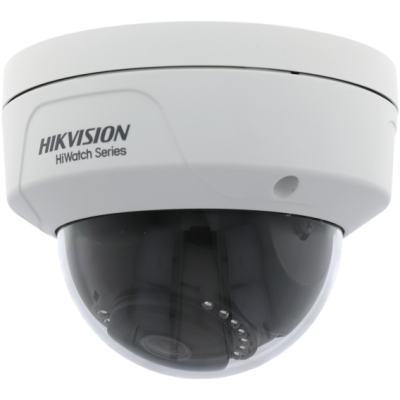 Câmara de segurança dome HIKVISION HiWatch Series branca com cúpula escura