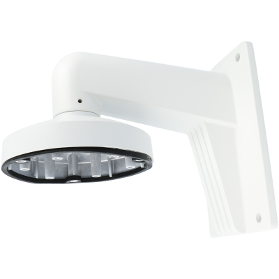 Suporte branco de parede para câmara de vigilância em plástico com fixação em L