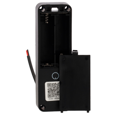 Suporte para pilhas AA preto com tampa destacável e fios de ligação