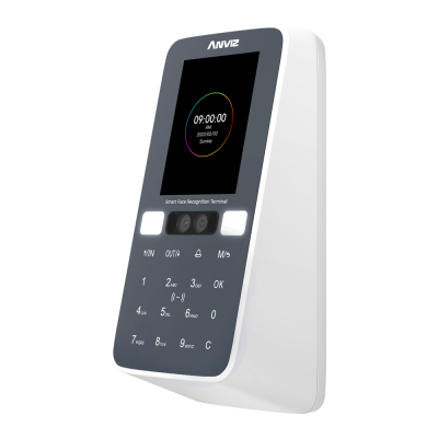 Dispositivo Anviz Smart Face Recognition Terminal com ecrã digital e teclado numérico.