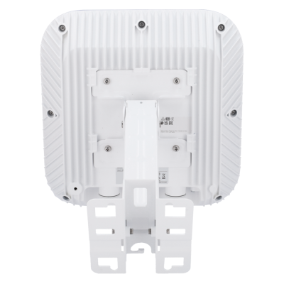 Dispositivo tecnológico branco quadrado com suporte de montagem visível