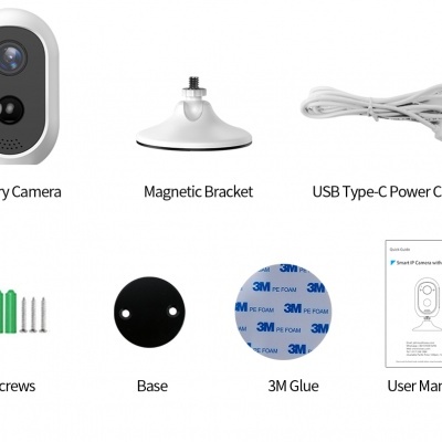 Kit de câmara de segurança com acessórios