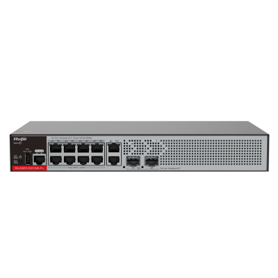 Switch de rede Ruijie RG-S5750-16GT4C-P-L cinzento com portas RJ45 e SFP+