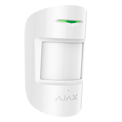 Sensor de movimento branco com texto AJAX