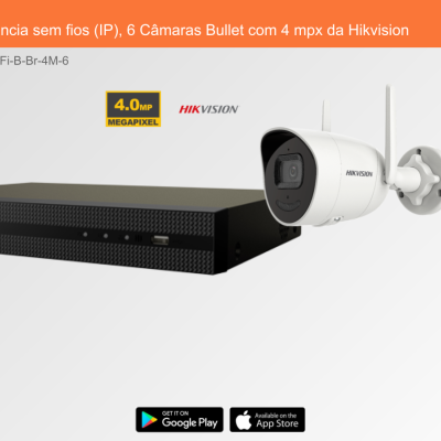 Sistema de videovigilância sem fios com gravador e câmaras Bullet brancas com antenas