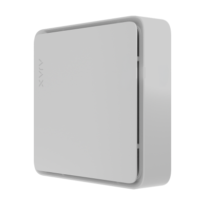 Dispositivo quadrado branco com texto AXVAX