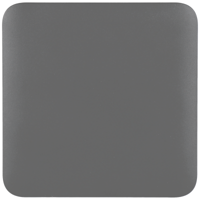 Mesa cinzenta quadrada com cantos arredondados