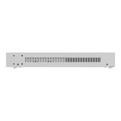 Equipamento eletrónico retangular cinza claro com ranhuras de ventilação