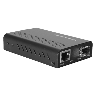 Dispositivo eletrônico preto com portas TP LINK e PORT