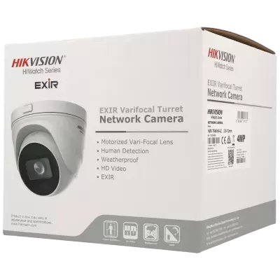 Embalagem de câmara de segurança Hikvision EXIR Varifocal Turret Network Camera