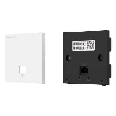 Dispositivo eletrônico branco e preto com texto Tuya Royer e etiquetas na parte traseira