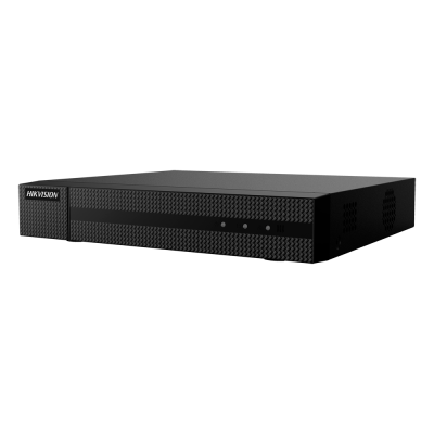 Gravador de vídeo digital preto da marca HIKVISION com painel frontal texturizado