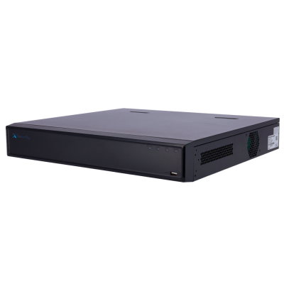 Dispositivo eletrónico preto retangular XSecurity com ventilação e porta USB