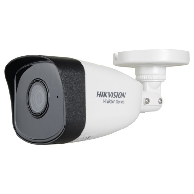 Câmara de segurança branca e preta HIKVISION HIWatch Series com lente cilíndrica